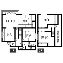 小樽駅 徒歩40分 1-2階の物件間取画像